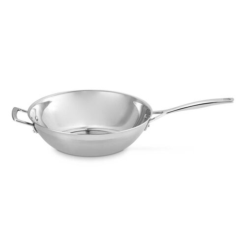 Le Creuset Classic 3-PLY Stainless Steel Stir-Fry Pan Helper Handle 30cm